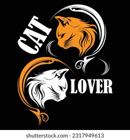 best happy cat t shirt design vector and don't over think t shirt design vector