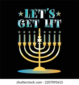 best happy hanukkah t shirt design vector