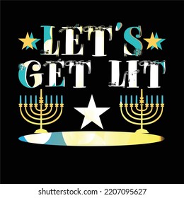 best happy hanukkah t shirt design vector