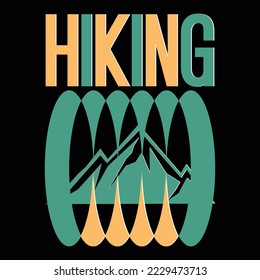 best happy hiking day t shirt design vector
