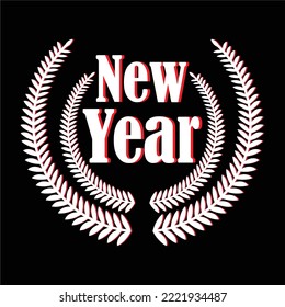 best happy new year t shirt design vector