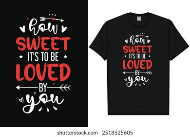 Mejor feliz día de San Valentín 14 de febrero dulce valentines amores dulces día tipografía diseño de la camiseta