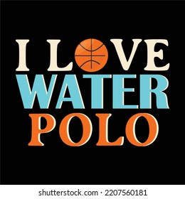 best happy water polo t shirt design vector