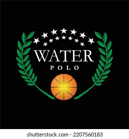 best happy water polo t shirt design vector