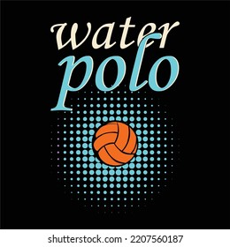 best happy water polo t shirt design vector