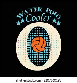 best happy water polo t shirt design vector