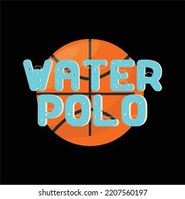 best happy water polo t shirt design vector