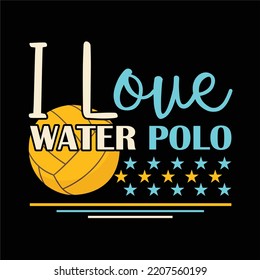 best happy water polo t shirt design vector