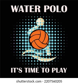 best happy water polo t shirt design vector