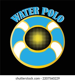 best happy water polo t shirt design vector