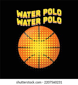 best happy water polo t shirt design vector