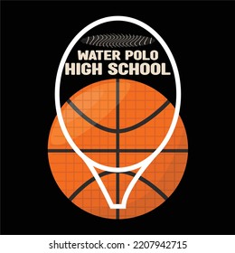 vector de diseño de camiseta de waterpolo mejor feliz