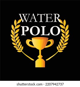 vector de diseño de camiseta de waterpolo mejor feliz