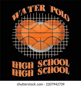 vector de diseño de camiseta de waterpolo mejor feliz