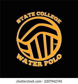 vector de diseño de camiseta de waterpolo mejor feliz