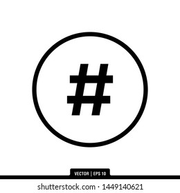 The best of Hashtag icon vector, illustration logo template in trendy style. Suitable for many purposes.
