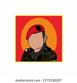 MEJOR VECTOR DE CALIDAD HD ILUSTRACIÓN DE ICONOS SILHOUETTE SOLDADO MILITAR HOMBRE CARA HUMANA