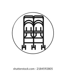 BEST HD QUALITY VECTOR ICON ILLUSTRATION BABY STROLLER PARK