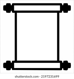 BEST HD QUALITY VECTOR ICON ILLUSTRATION CLASSIC VERTICAL PAPER ROLL BANNER BILLBOARD STYLE