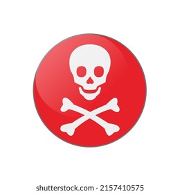 Best HD Vector Icon Illustration Danger Restriction Skeleton Horror Dead Banned Death Warning Area