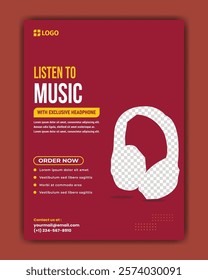 Best headphone and other product sell poster and template