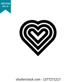 best heart icon vector logo template , love symbol