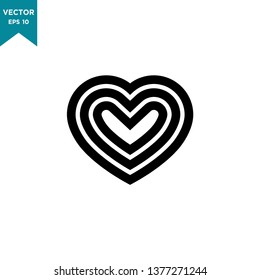 best heart icon vector logo template , love symbol