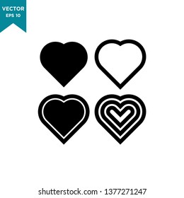 best heart icon vector logo template , love symbol