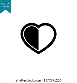 best heart icon vector logo template , love symbol