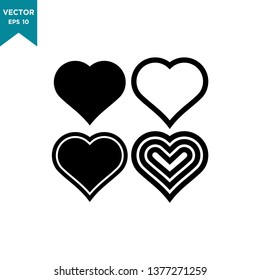 best heart icon vector logo template , love symbol