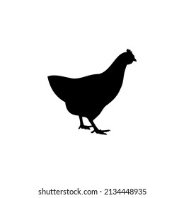 The Best Hen Silhouette Image on White Background. Simple and good design for website and application design, especially as a hen icon in applications and websites.