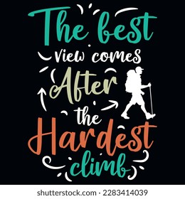 Best hiking adventures typographic graphics tshirt design