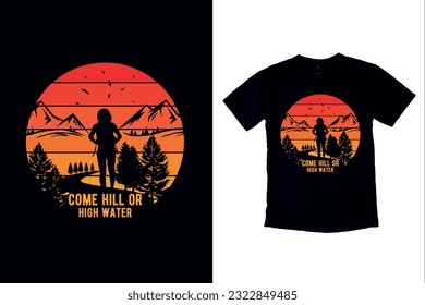 Best Hiking T-Shirt Design, Adventure Tshirt Design Vector, Graphic hiking T shirt