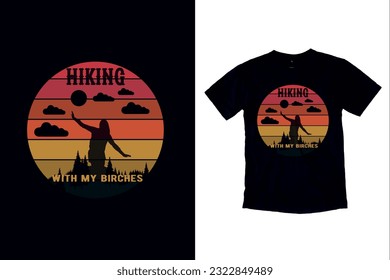 Best Hiking T-Shirt Design, Adventure Tshirt Design Vector, Graphic hiking T shirt