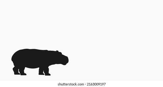 The Best Hippo Background Silhouette Illustration. Best Hippo Vector For Design About Hippo World.