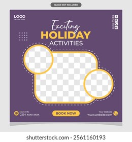 Best Holiday Tour Package Promo Poster Design