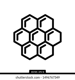 The best Honey Comb icon vector, illustration logo template in trendy style. Suitable for many purposes.
