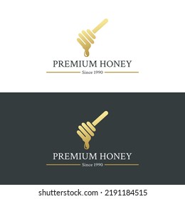 Best Honey Logo Vector Illustration Editable Honey Icon Premium. Suitable for honey product logo design.