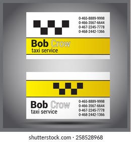 Best horizontal vector taxi servise set of two business visit cards
