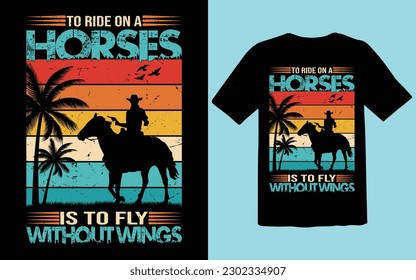 Best horse t-shirt design vintage design and typography  t-shirt design