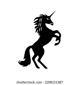 The best horse unicorn icon | Black Vector illustration |