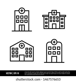 The best Hospital icons vector collection, illustration logo template in trendy style. Suitable for many purposes.
