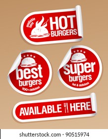 Best Hot Burgers, stickers pack.