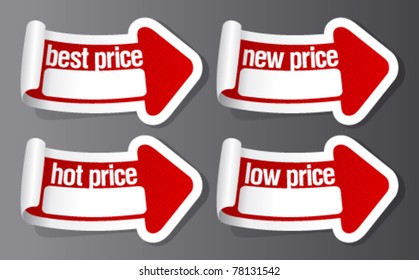 Best hot price stickers in form of arrow.