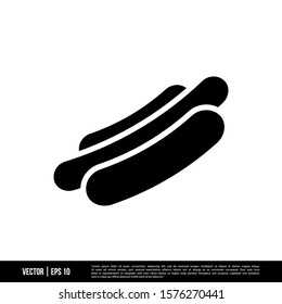 The best Hotdog icon vector, illustration logo template in trendy style. Suitable for many purposes.