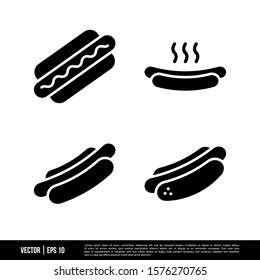 The best Hotdog icons vector collection, illustration logo template in trendy style. Suitable for many purposes.