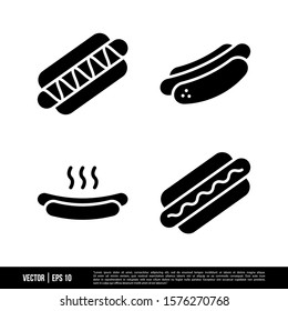 The best Hotdog icons vector collection, illustration logo template in trendy style. Suitable for many purposes.