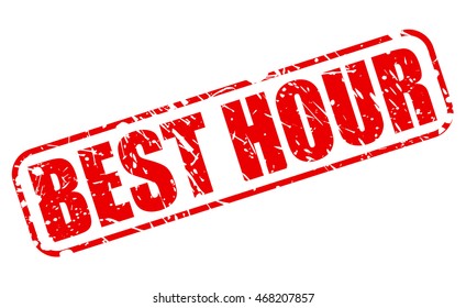 BEST HOUR red stamp text on white