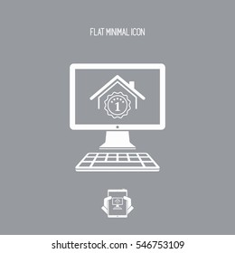Best house rating winner - Vector icon for computer website or application