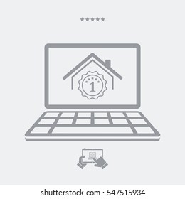 Best house rating winner - Vector icon for computer website or application